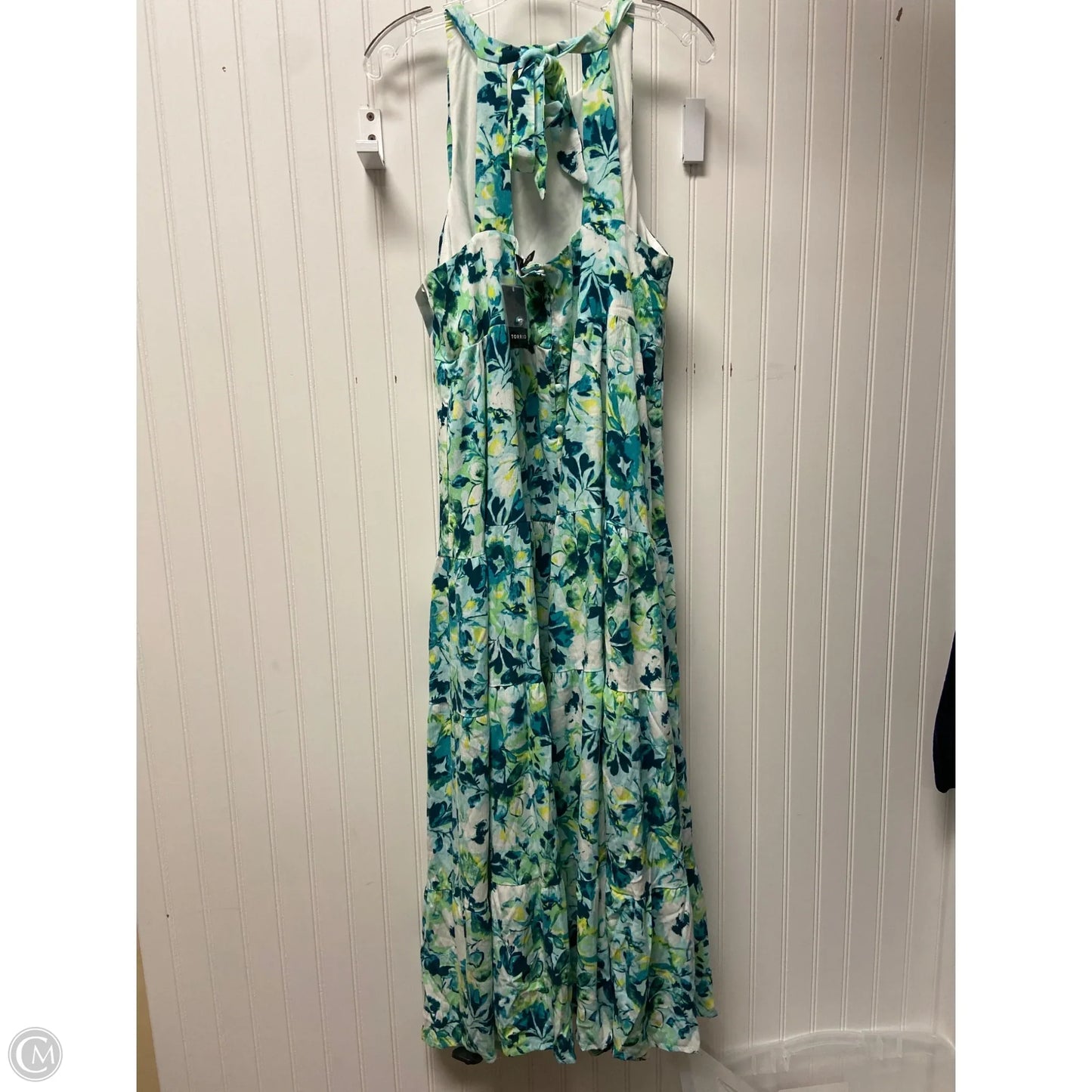 Dress Casual Maxi By Torrid In Blue & White, Size: 1x