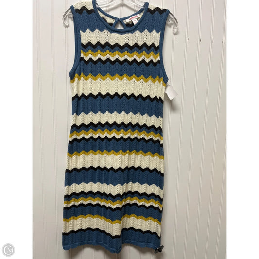 Dress Casual Midi By Joe Fresh In Blue & Yellow, Size: M