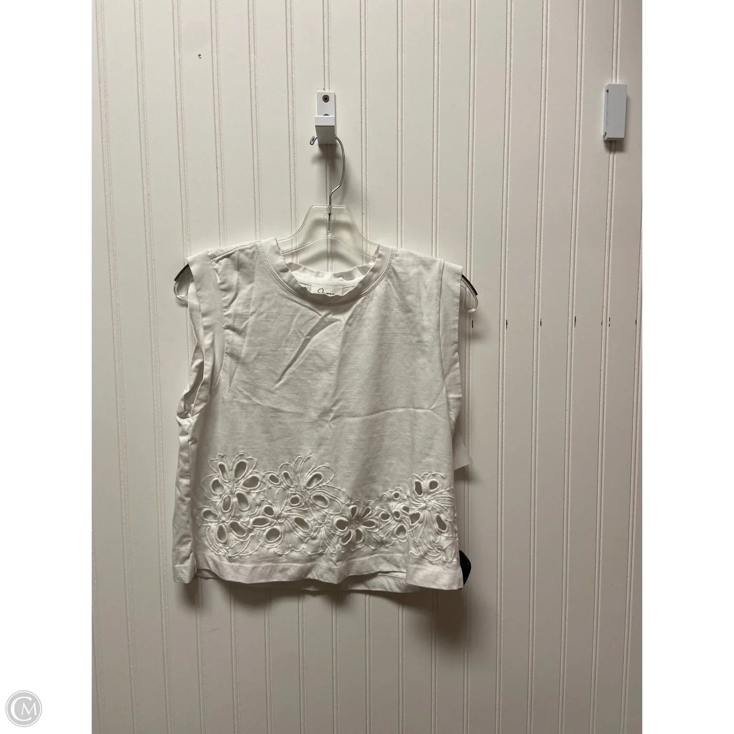 Top Sleeveless By Japna In White, Size: L