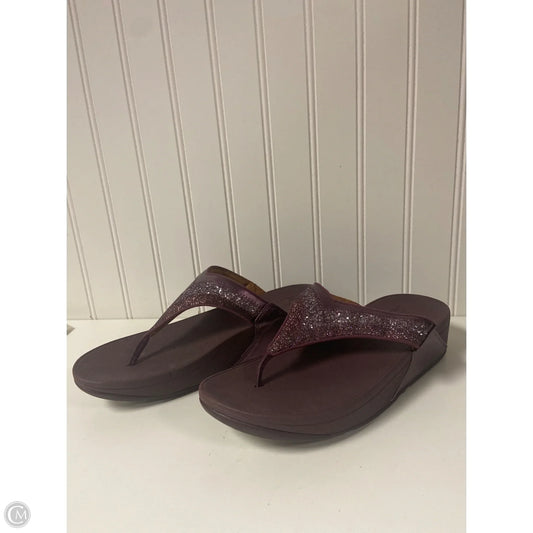 Sandals Flip Flops By Fitflop In Purple, Size: 9