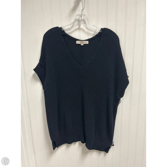 Vest Sweater By Loft In Black, Size: S