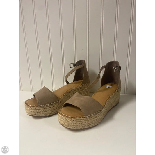 Sandals Heels Wedge By Kelly And Katie In Beige, Size: 6.5