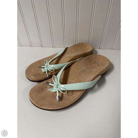Sandals Flip Flops By Vionic In Aqua, Size: 8