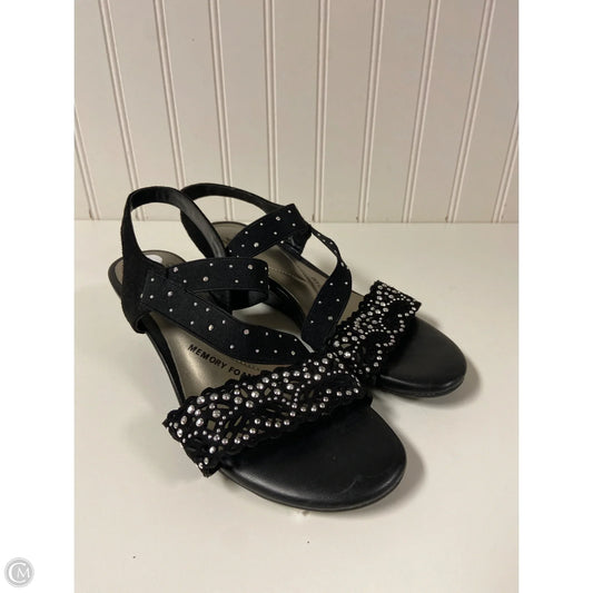 Sandals Heels Wedge By Impo In Black, Size: 7