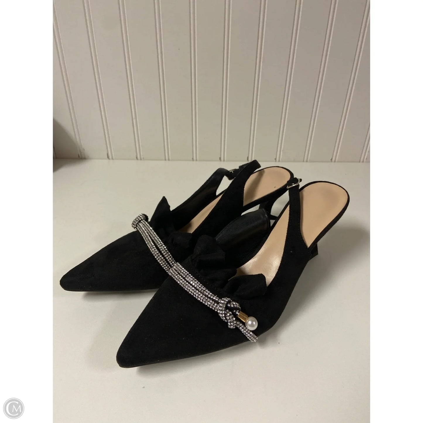 Shoes Heels Kitten By Clothes Mentor In Black, Size: 8.5