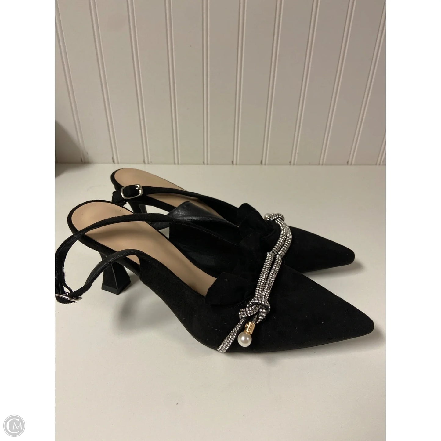 Shoes Heels Kitten By Clothes Mentor In Black, Size: 8.5