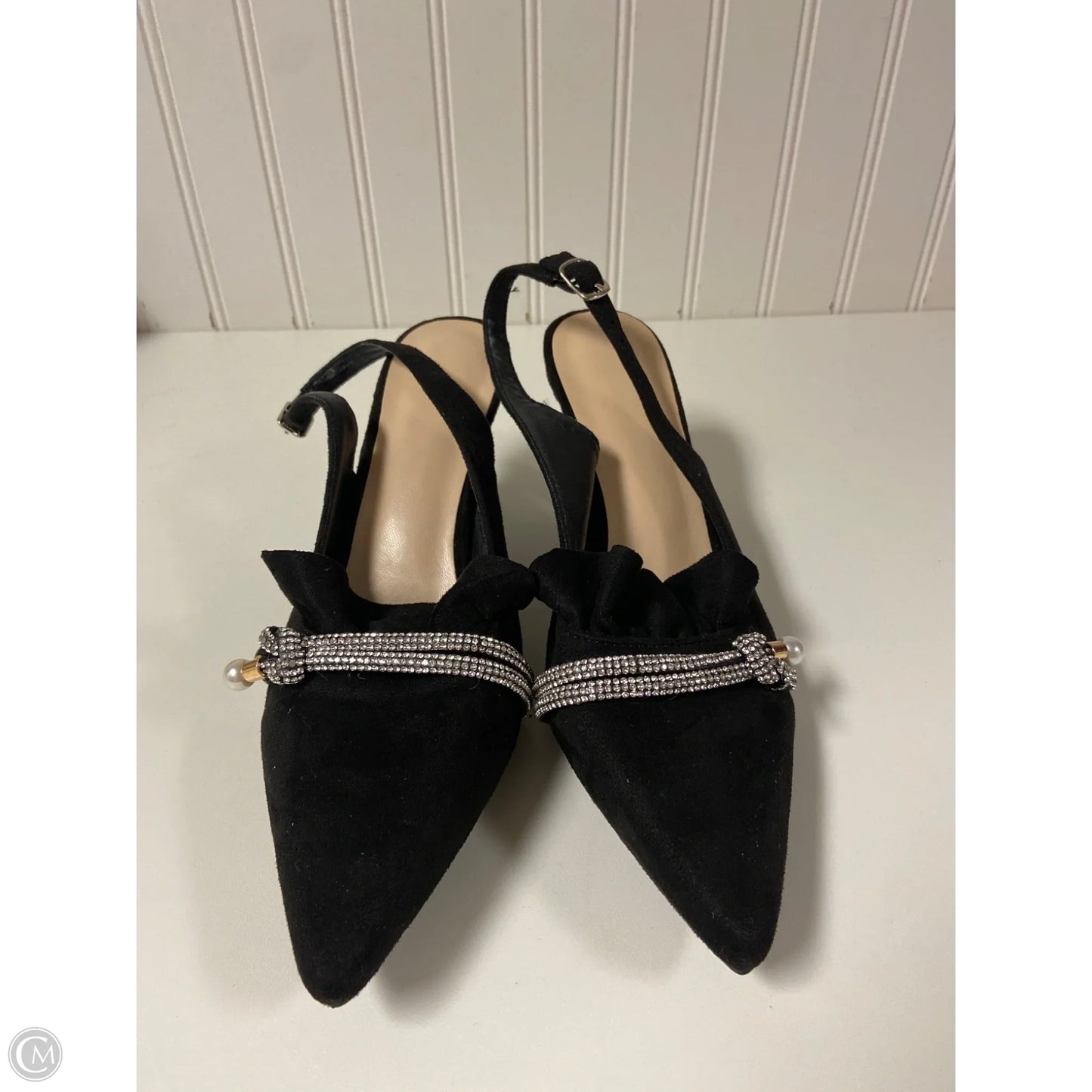 Shoes Heels Kitten By Clothes Mentor In Black, Size: 8.5
