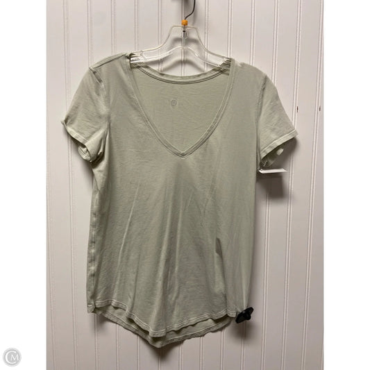 Athletic Top Short Sleeve By Lululemon In Green, Size: S