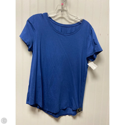 Athletic Top Short Sleeve By Lululemon In Blue, Size: S