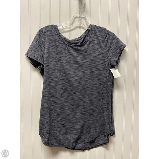 Athletic Top Short Sleeve By Lululemon In Grey, Size: S