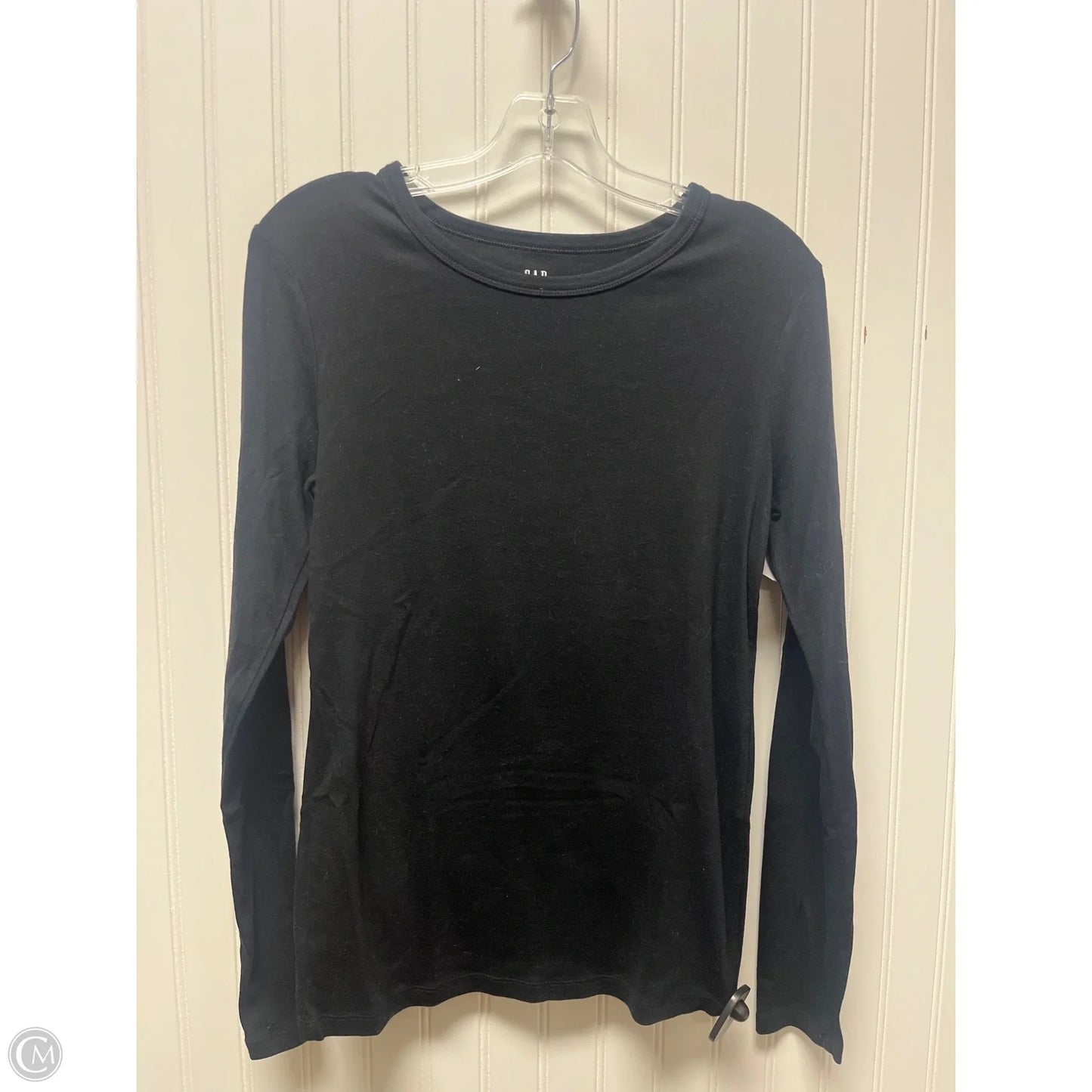 Top Long Sleeve Basic By Gap In Black, Size: L