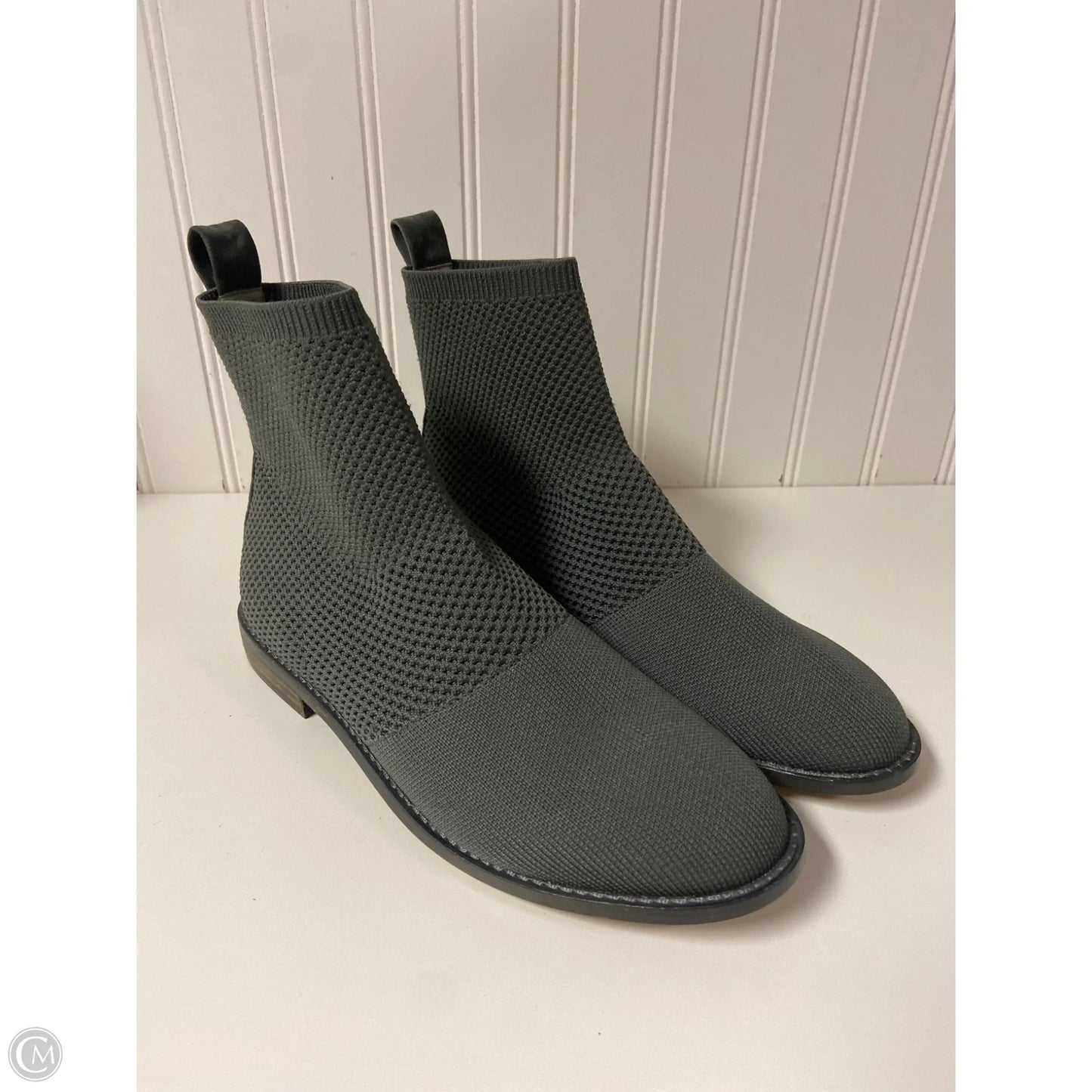 Boots Ankle Flats By Eileen Fisher In Grey, Size: 7