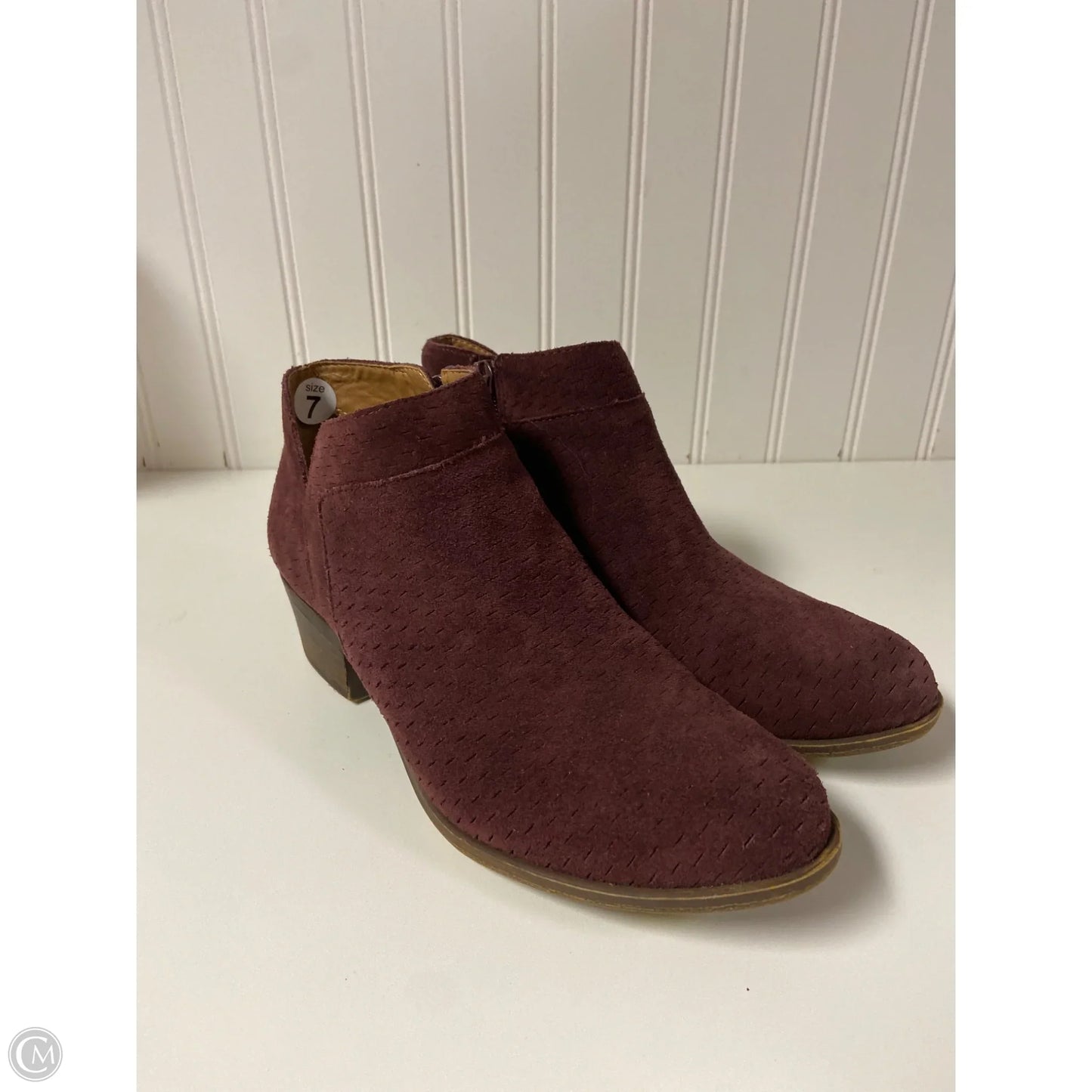 Boots Ankle Heels By Lucky Brand In Red, Size: 7
