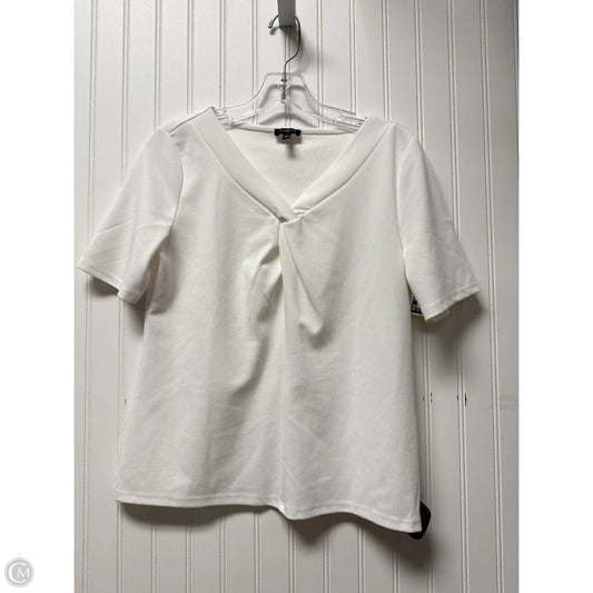 Top Short Sleeve By Talbots In White, Size: M
