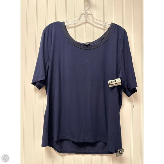 Top Short Sleeve Basic By Talbots In Blue, Size: Xl