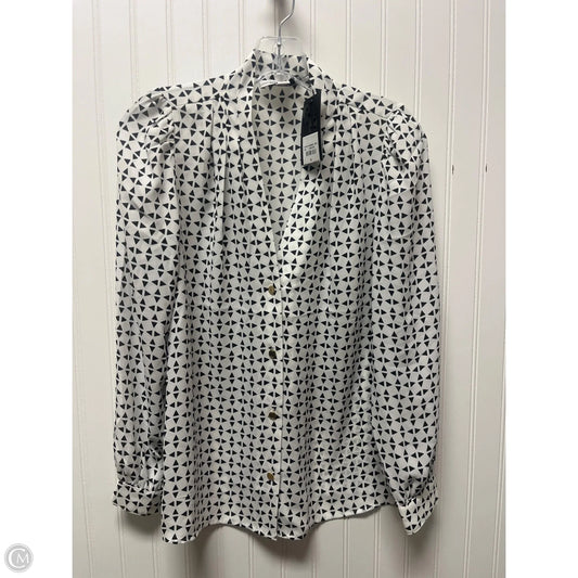 Top Long Sleeve By Nine West In Black & White, Size: S