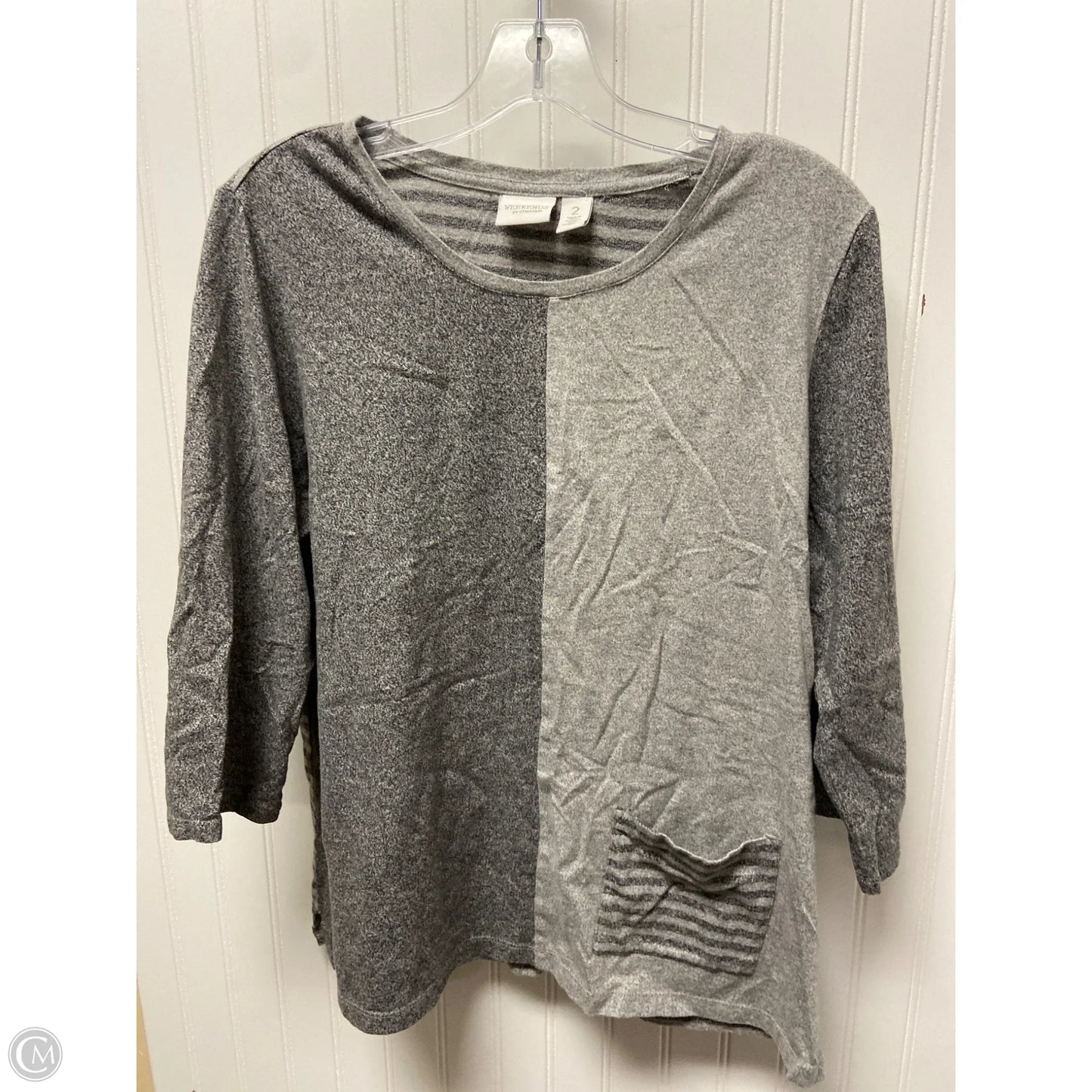 Top Sleeveless By Chicos In Grey, Size: L