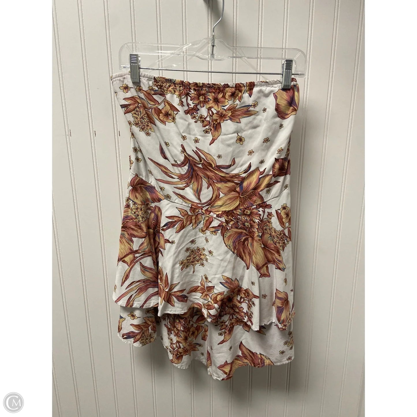 Romper By Clothes Mentor In White & Yellow, Size: Xl
