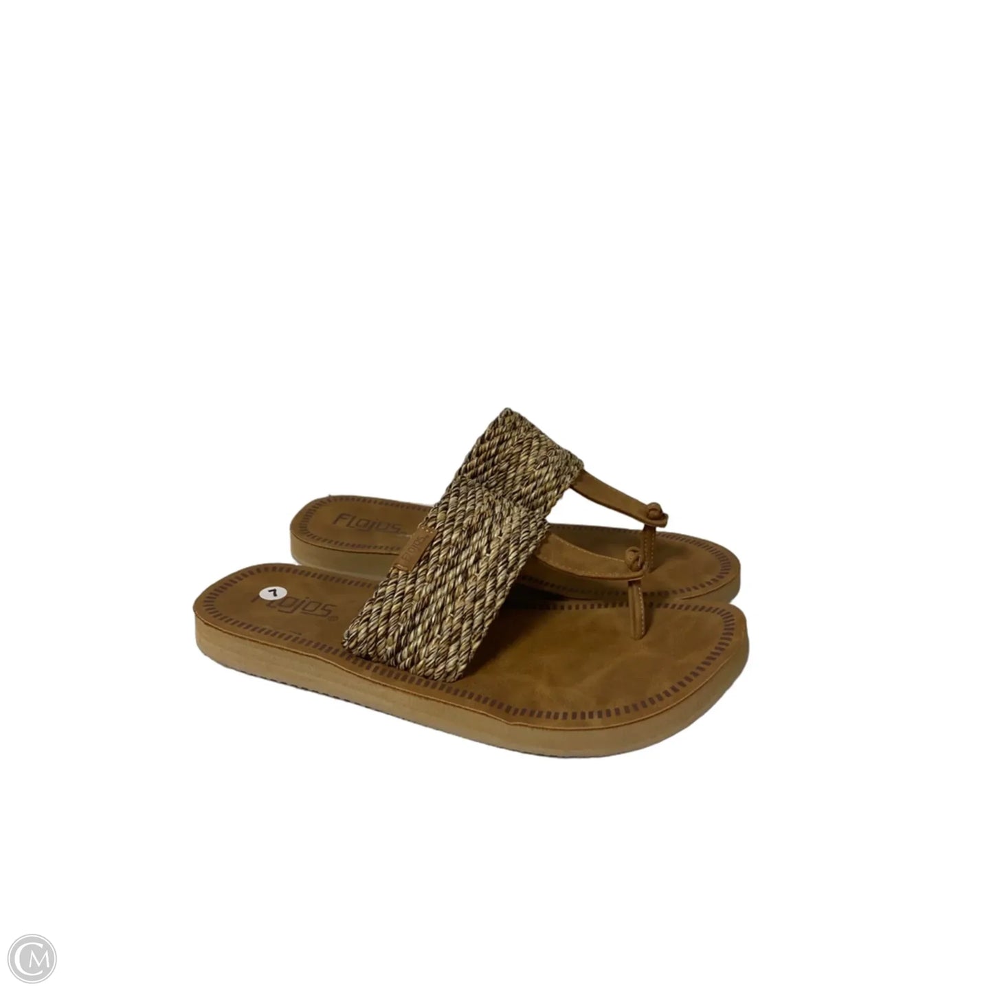 Sandals Flats By Clothes Mentor In Brown, Size: 7