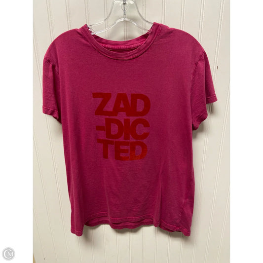 Top Short Sleeve Basic By Zadig And Voltaire In Pink, Size: M