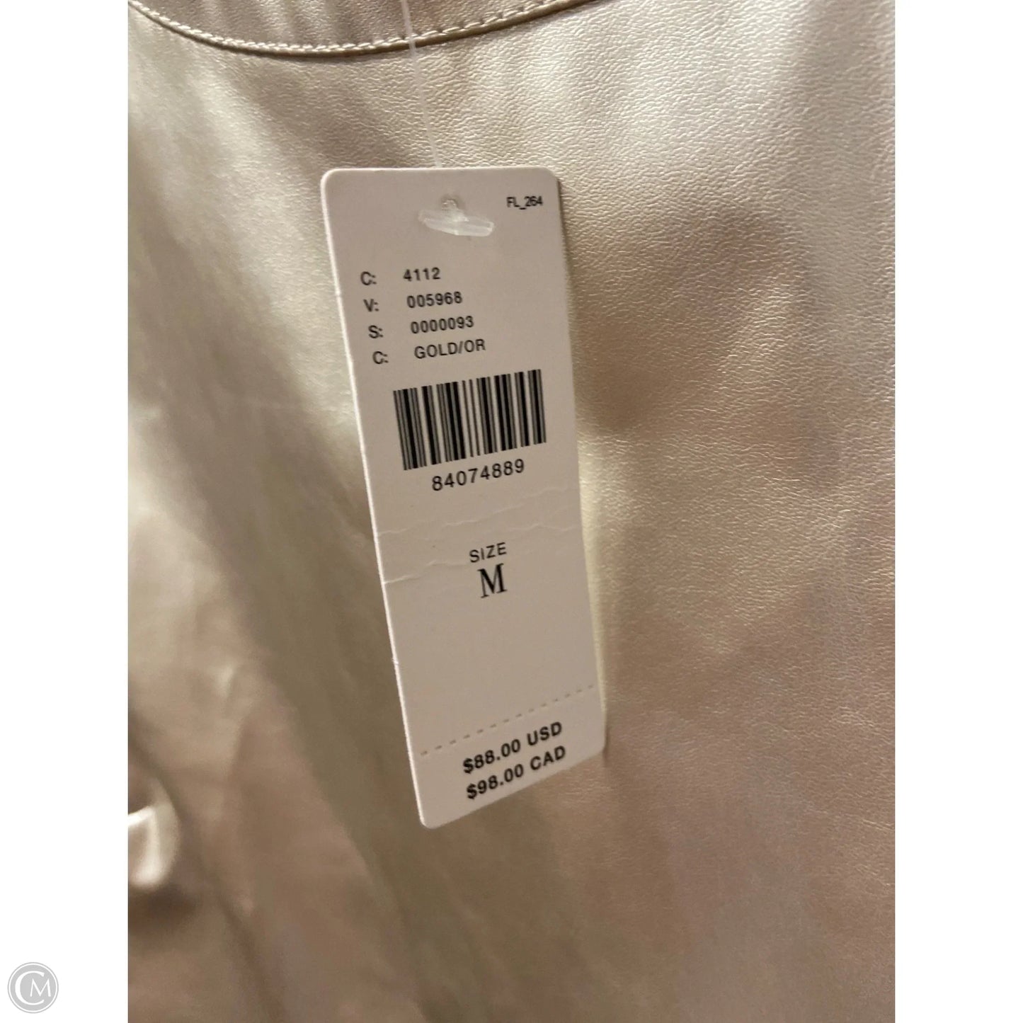 Top Short Sleeve By Anthropologie In Gold, Size: M