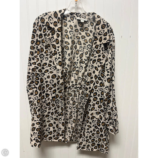 Jacket Shirt By Dana Buchman In Animal Print, Size: M