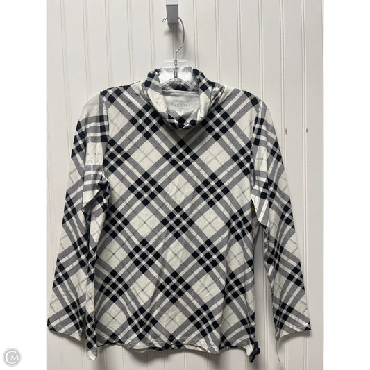 Top Long Sleeve By Talbots In Plaid Pattern, Size: Mp