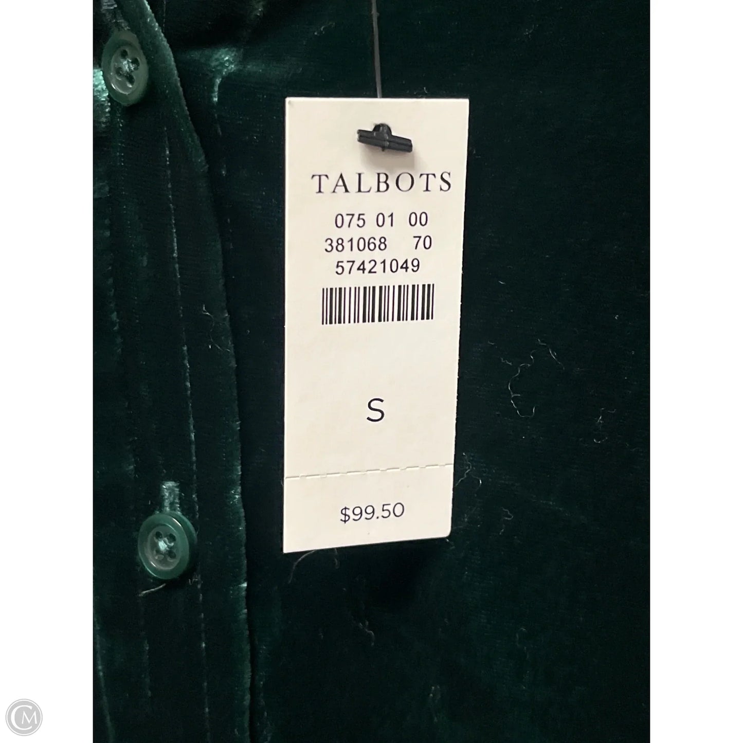 Top Long Sleeve By Talbots In Green, Size: S