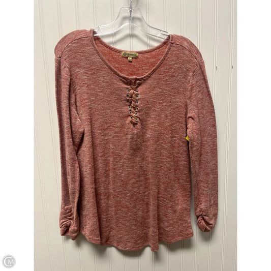 Top Long Sleeve By Democracy In Orange, Size: L