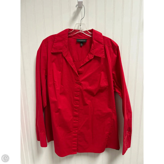 Top Long Sleeve By Lane Bryant In Red, Size: 4x