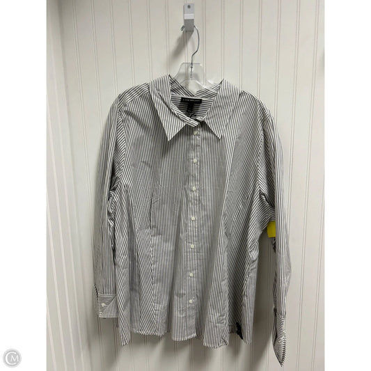 Top Long Sleeve By Lane Bryant In Striped Pattern, Size: 4x