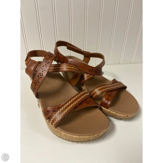 Shoes Heels Wedge By Skechers In Brown, Size: 9.5