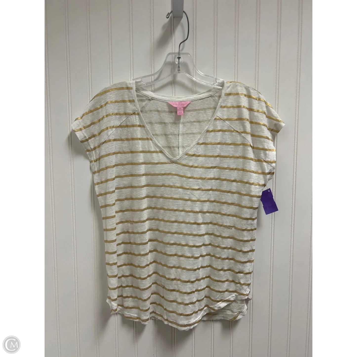 Top Short Sleeve Designer By Lilly Pulitzer In Striped Pattern, Size: Xs