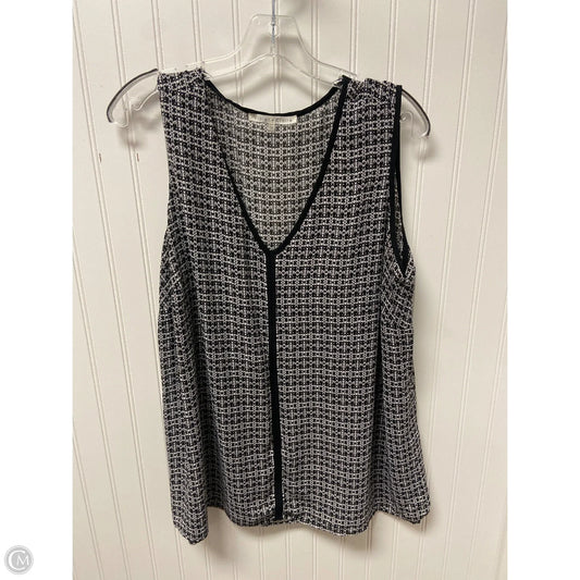 Top Sleeveless By Violet And Claire In Black & White, Size: 1x