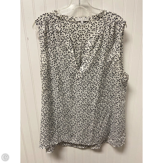 Top Sleeveless By Chaus In Polkadot Pattern, Size: Xl