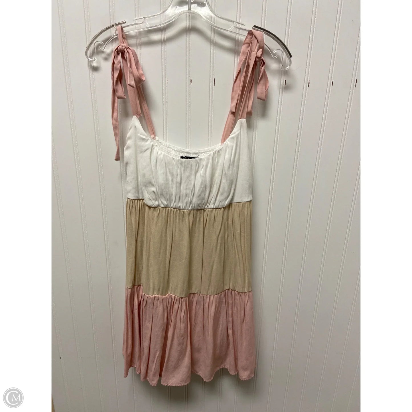 Dress Casual Short By Trixxi In Tan & White, Size: S