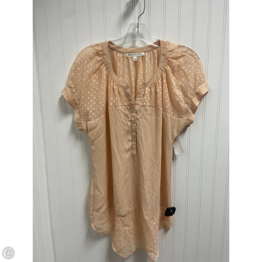 Top Short Sleeve By Daniel Rainn In Peach, Size: M