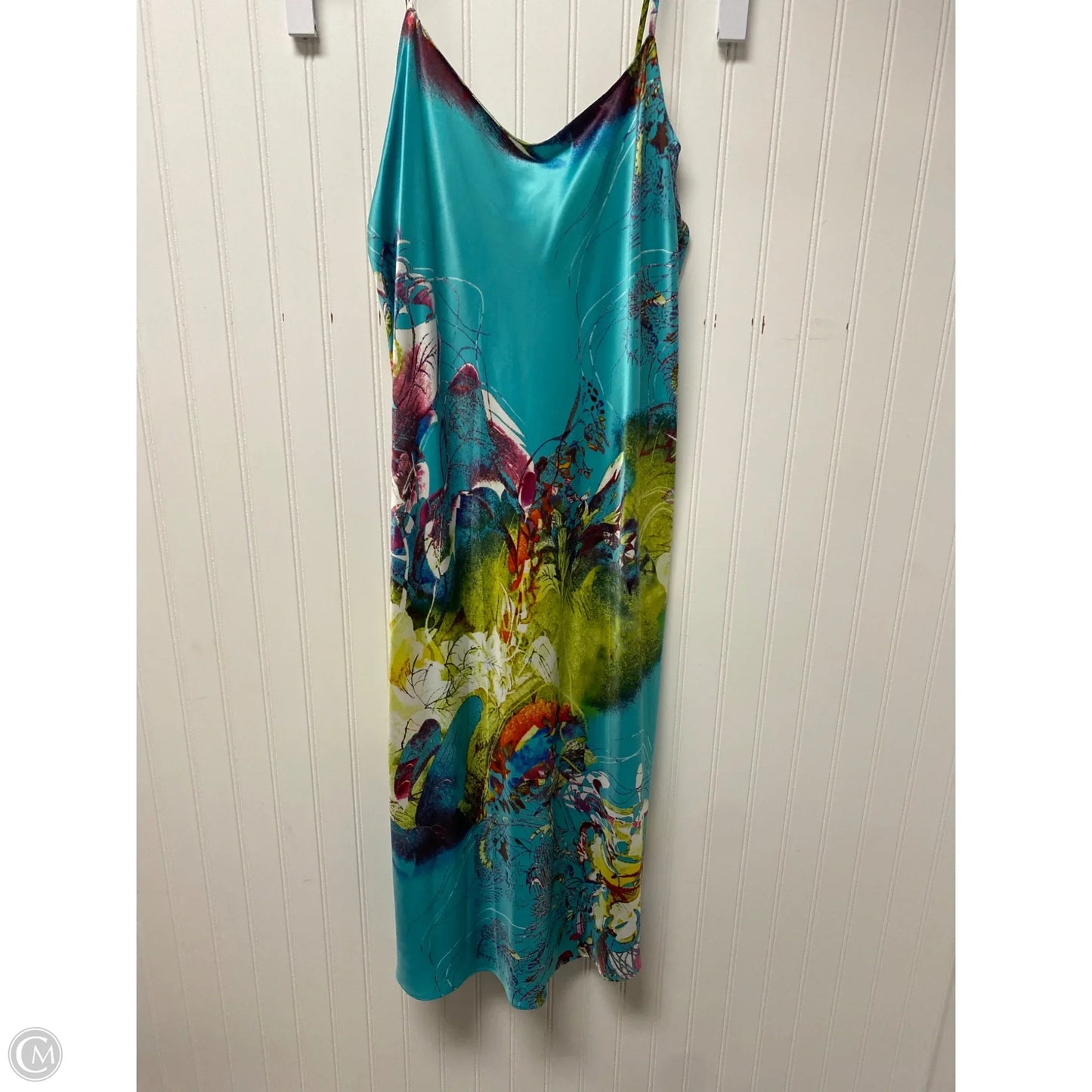 Dress Casual Maxi By Natori In Blue & Green, Size: Xl