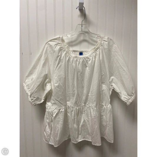 Top Short Sleeve By Old Navy In White, Size: Xl