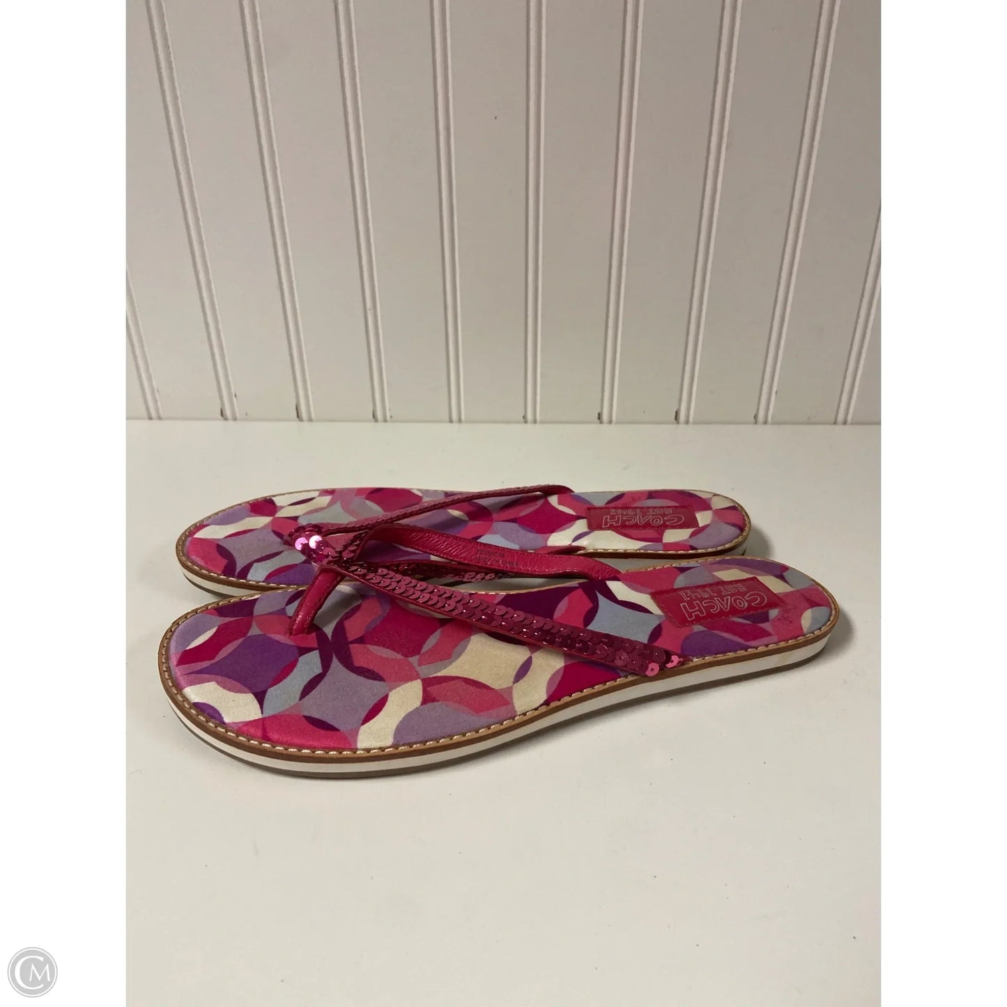 Sandals Designer By Coach In Pink, Size: 10
