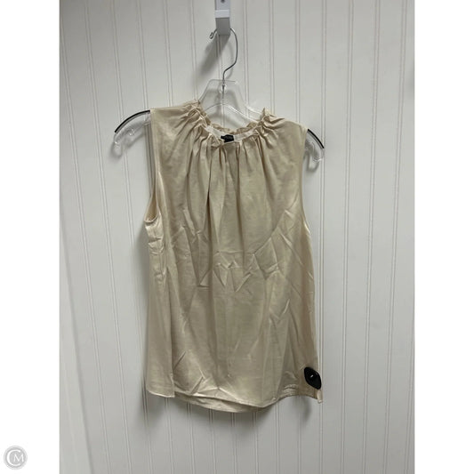 Top Sleeveless By Ann Taylor In Cream, Size: S
