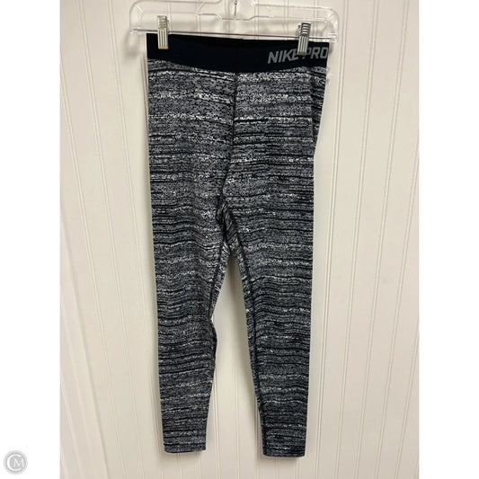 Athletic Leggings By Nike In Black & Grey, Size: S