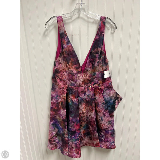 Dress Party Short By Marchesa Notte In Pink & Purple, Size: L