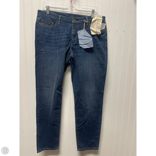 Jeans Skinny By Banana Republic In Blue Denim, Size: 14