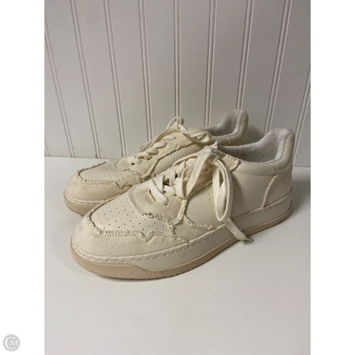 Shoes Sneakers By Mia In Cream, Size: 10