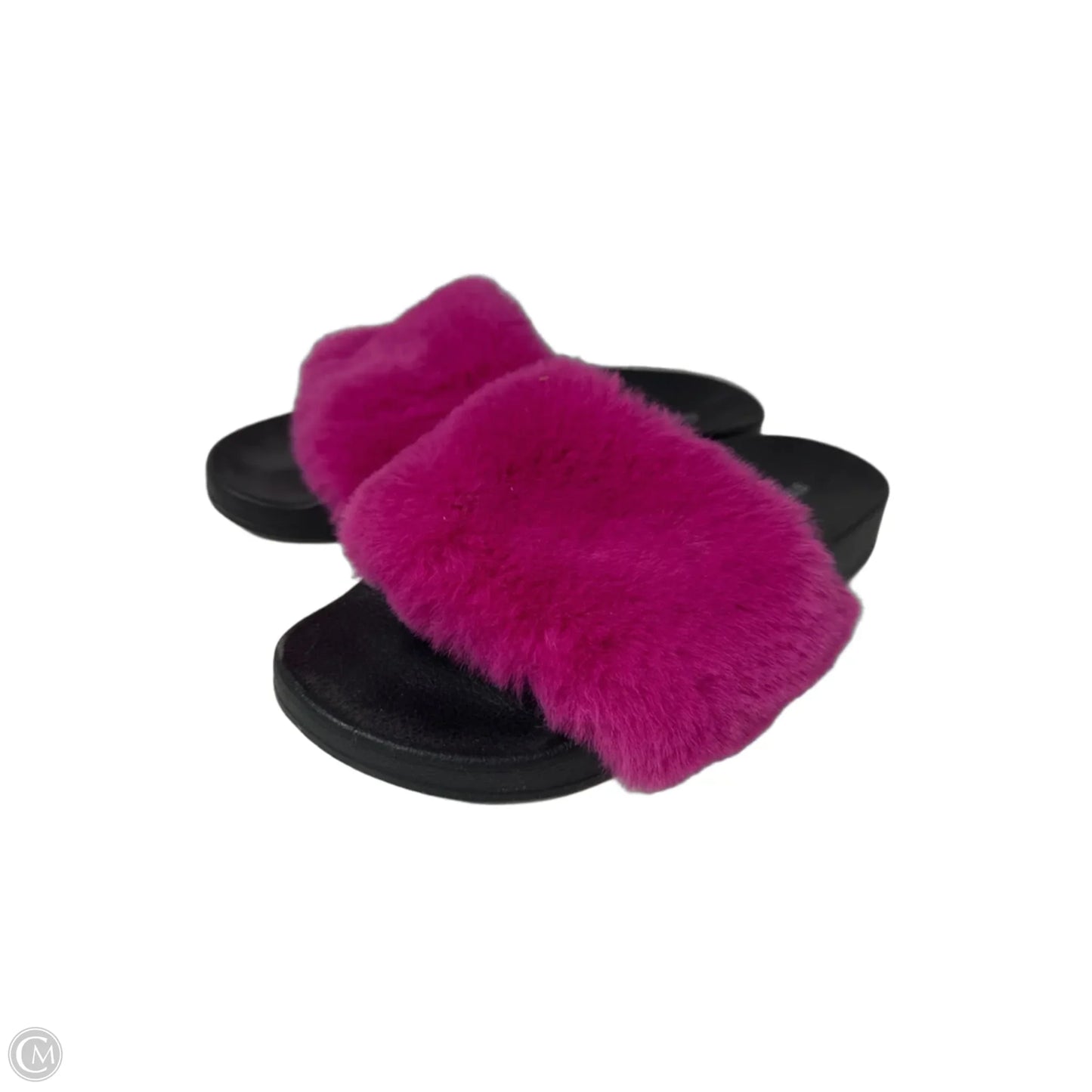 Sandals Flats By Steve Madden In Black & Pink, Size: 8
