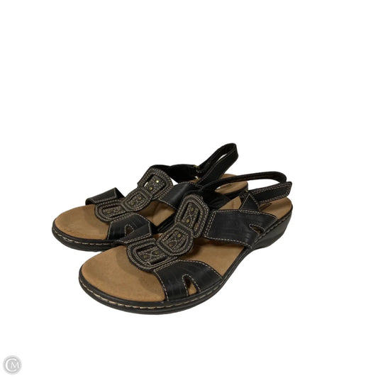Sandals Flats By Clarks In Black, Size: 7