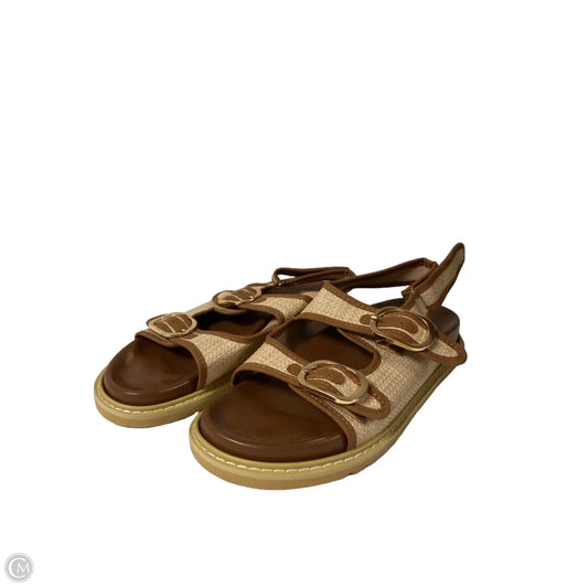 Sandals Flats By Clothes Mentor In Brown, Size: 8