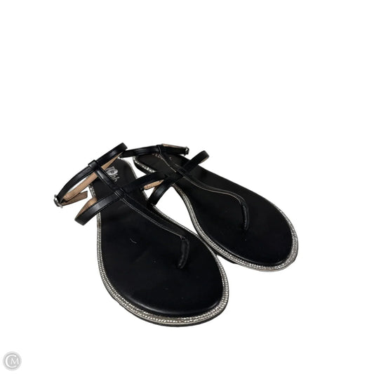 Sandals Flats By Clothes Mentor In Black, Size: 8