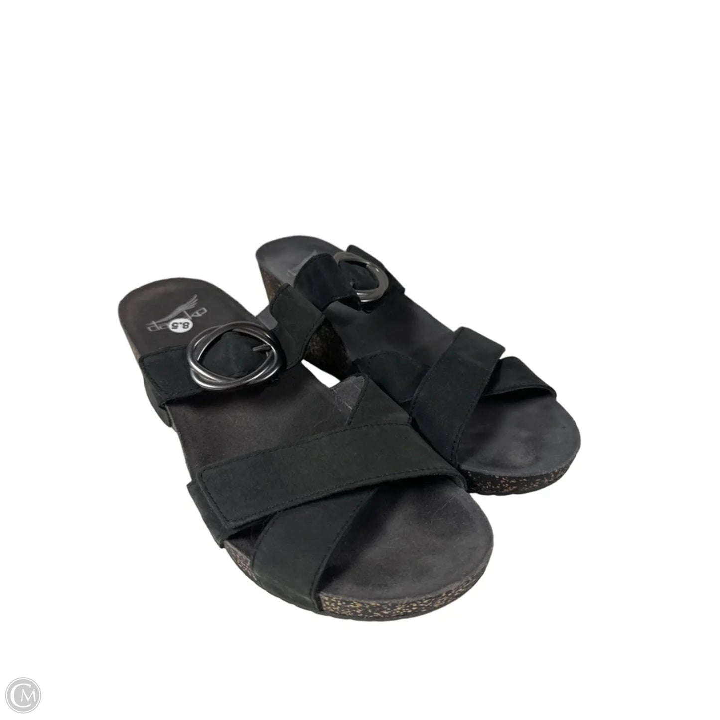 Sandals Heels Wedge By Dansko In Black, Size: 8.5